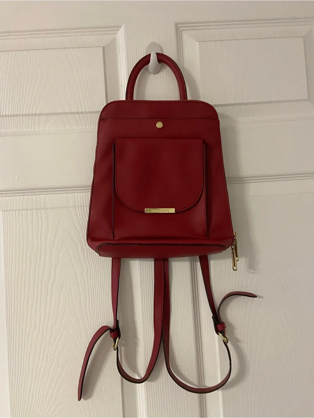 STEVE MADDEN Red Berry Faux Leather Zip-Around BMARINO Backpack *ALTERED